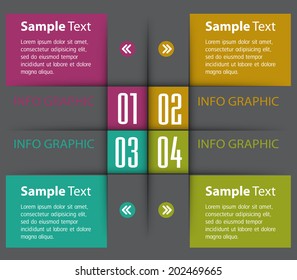 Modern Design template for graphic or website layout vector, text box, numbers.