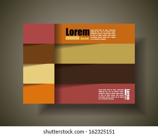 Modern Design template / horizontal cutout lines / graphic or website layout vector