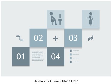 Modern Design template /  horizontal cutout lines / graphic or website layout vector