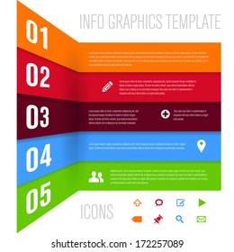  Plantilla de diseño moderna para gráficos de información - ilustración vectorial