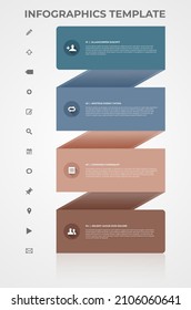 Modern design template for info graphics and set of icons - vector illustration