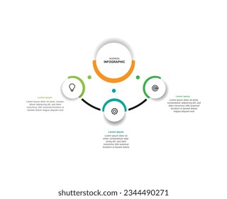 Elemento infográfico de plantilla de diseño moderno