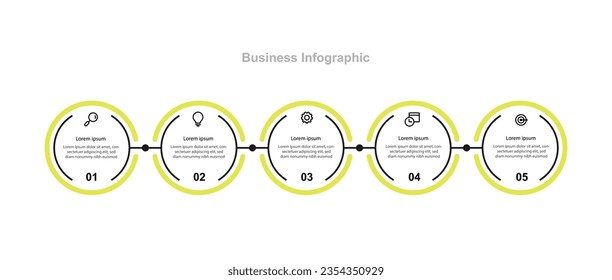 Modern design template infographic element with 5 step or options for business presentation and web graphic design