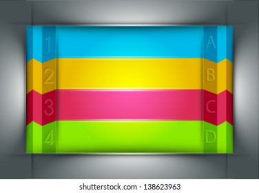 Modern design template, infographic options & steps banner with numbers. Business concept background, ideal for brochure, catalog, flyer designs.