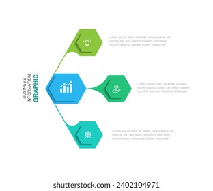 Modern design template infographic vector element with 3 step process or options for presentation and business information 