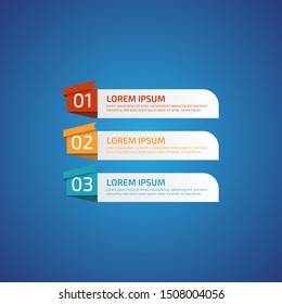 Modern design template for infographics in 3 options, parts, steps, processes. Origami style. Vector illustration for workflow layout, brochure, diagram, chart, number and step up options, web design.