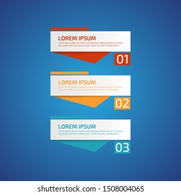 Modern design template for infographics in 3 options, parts, steps, processes. Origami style. Vector illustration for workflow layout, brochure, diagram, chart, number and step up options, web design.