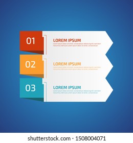 Modern design template for infographics in 3 options, parts, steps, processes. Origami style. Vector illustration for workflow layout, brochure, diagram, chart, number and step up options, web design.