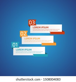 Modern design template for infographics in 3 options, parts, steps, processes. Origami style. Vector illustration for workflow layout, brochure, diagram, chart, number and step up options, web design.