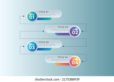 plantilla de diseño moderno para infografías. infografía empresarial de 4 pasos