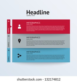 Modern Design template for infographics, banners, graphic or website layout. Vector illustration.