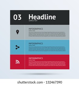 Modern Design template for infographics, banners, graphic or website layout. Vector illustration.