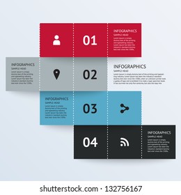 Modern Design template for infographics, banners, graphic or website layout. Vector illustration.