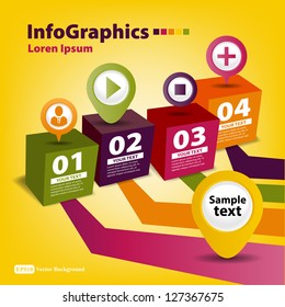 Modern Design template for infographics with boxes