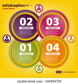 Modern Design template for infographics with four big circles