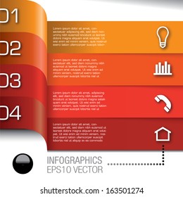 Modern Design template for infographics in graphic or website layout 