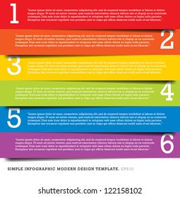 Modern Design template for infographics numbered banners graphic or website layout vector