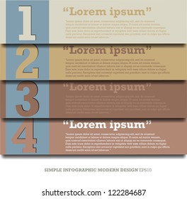 Modern Design template for infographics numbered banners graphic or website layout vector