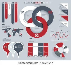 Modern Design template for infographics numbered banners graphic or website layout vector
