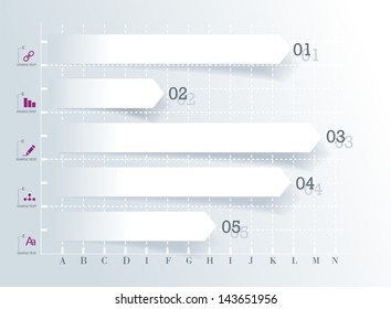 Modern Design template for infographics numbered banners graphic or website layout vector