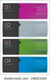 Modern Design template for infographics or numbered banners or website layout vector 
