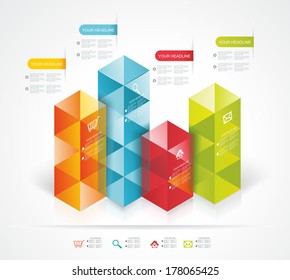 Modern Design template isometric style. Can be used for workflow layout; diagram; number options; step up options; web design; banner template; infographic. 