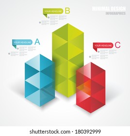 Modern Design template isometric style. Can be used for workflow layout; diagram; number options; step up options; web design; banner template; infographic. 