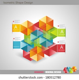Modern Design template isometric style. Can be used for workflow layout; diagram; number options; step up options; web design; banner template; infographic. 