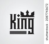 Modern Design Template. King logo vector template for t-shirt | Luxury logo design | Royalty logo design