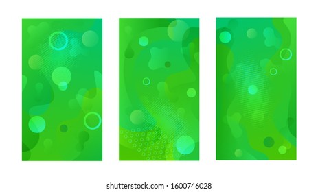 Modern design template with liquid background for paper design. Vector gradient abstract brochure. Abstract blue liquid background. Set of minimal cover templates. Modern gradient shapes composition