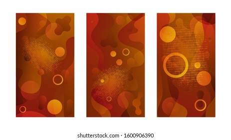 Modern design template with liquid background for paper design. Vector gradient abstract brochure. Abstract blue liquid background. Set of minimal cover templates. Modern gradient shapes composition