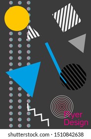 Modern design template. Modern Memphis background. Artistic geometric cover design.  
