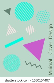Modern design template. Modern Memphis background. Artistic geometric cover design. Fashionable  cover, banner, poster, booklet. Creative colors backgrounds. Vector.