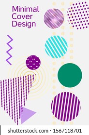 Modern design template. Modern Memphis background. Artistic geometric cover design. Fashionable  cover, banner, poster, booklet. Creative colors backgrounds. Vector.