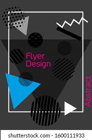 Modern design template. Modern Memphis background. Artistic geometric cover design. Fashionable  cover, banner, poster, booklet. Creative colors backgrounds. 