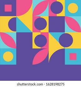 Modern design template. Modern Memphis background. Artistic geometric cover design. Fashionable cover, banner, poster, booklet. Creative colors backgrounds. Vector.
