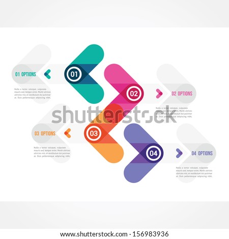 modern design of a template in minimalist style with four option