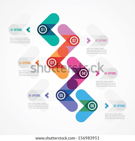 modern design of a template in minimalist style with six options