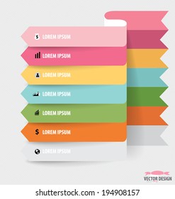 Plantilla moderna de diseño. Nota, banners de infografía. Ilustración vectorial.
