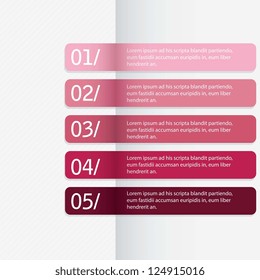 Modern Design template, for  numbered banners, horizontal lines.vector