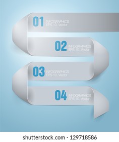 Modern Design template. Numbered banners. Horizontal lines. Graphic or website layout vector. Paper texture. Hight quality