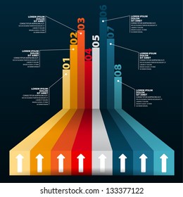 Modern Design template with numbered banners - can be used for infographics - graphic or website layout vector/vertical