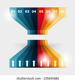 Modern Design template with numbered banners - can be used for infographics - graphic or website layout vector/HorizontalVertical