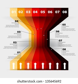 Modern Design template with numbered banners - can be used for infographics - graphic or website layout vector/Vertical