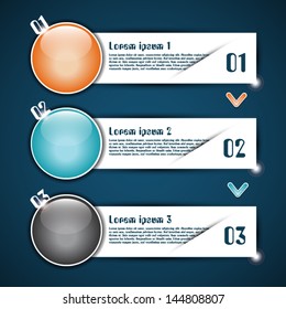 Modern Design template with numbered banners. Can be used for graphic or website layout vector