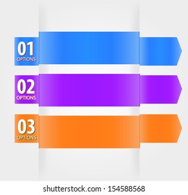 Modern Design template with numbered banners - can be used for infographics - graphic or website layout vector/Horizontal