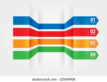 Modern Design template with numbered banners - can be used for infographics - graphic or website layout vector/Horizontal