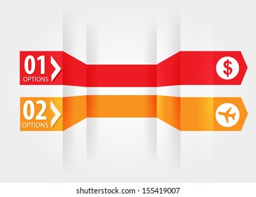 Modern Design template with numbered banners - can be used for infographics - graphic or website layout vector/Horizontal