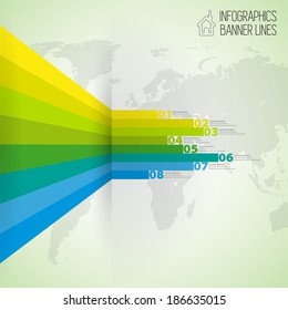 Modern Design template with numbered banners 