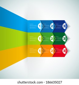 Modern Design template with numbered banners 